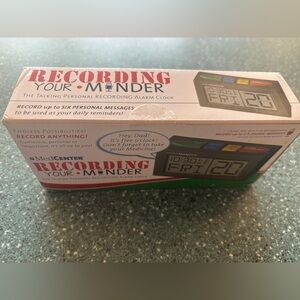 Recording Your-Minder Talking Personal Recording Alarm Clock - with adapter. New